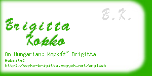brigitta kopko business card
